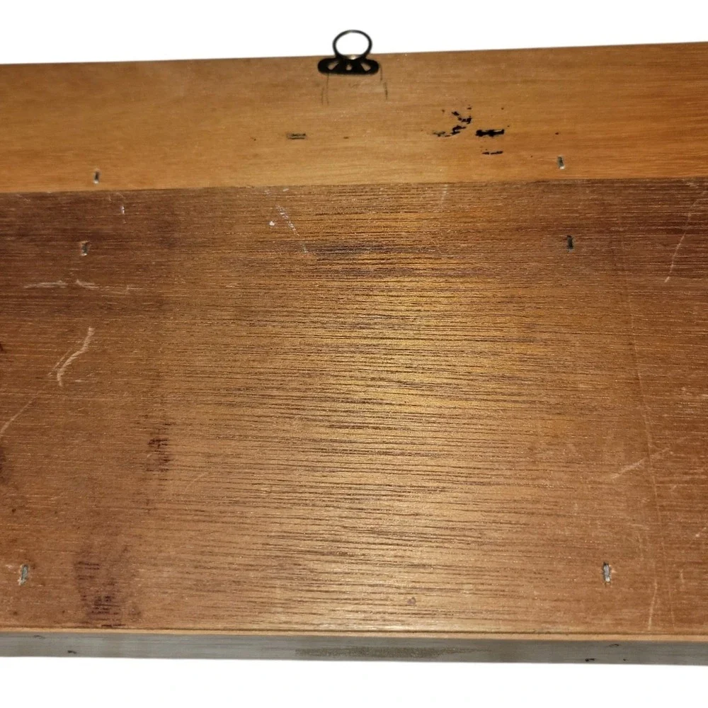 Vintage Wood Wall Mail Organizer Bills Letters Misc 3 Slot Hanging Holder